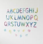 watercolor alphabet wall sticker peel and stick