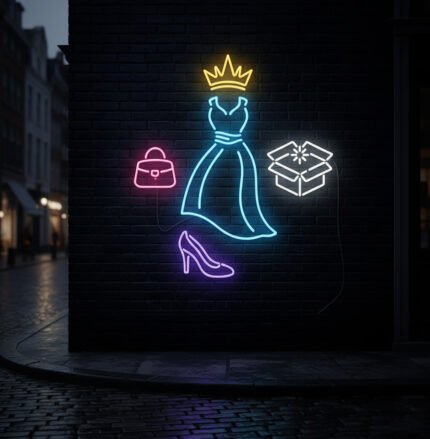 lighted boutique sign | neon sign for boutique