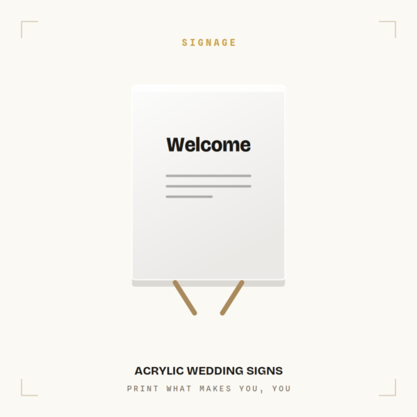 Acrylic Wedding Signs