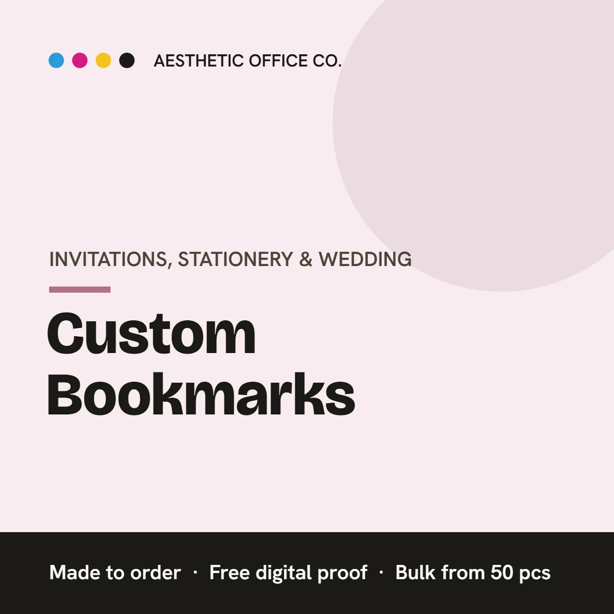 Custom Bookmarks – custom printed by Aesthetic Office Co.