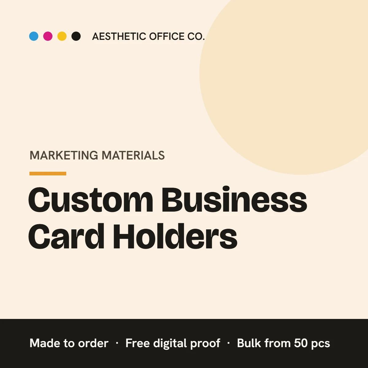 Custom Business Card Holders – custom printed by Aesthetic Office Co.