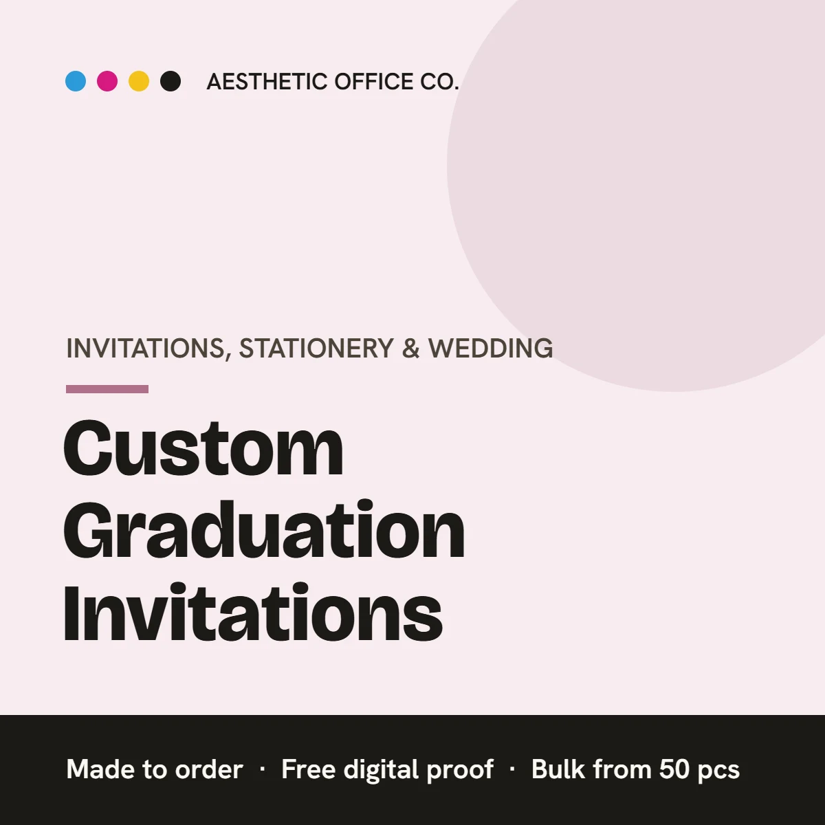 Custom Graduation Invitations – custom printed by Aesthetic Office Co.