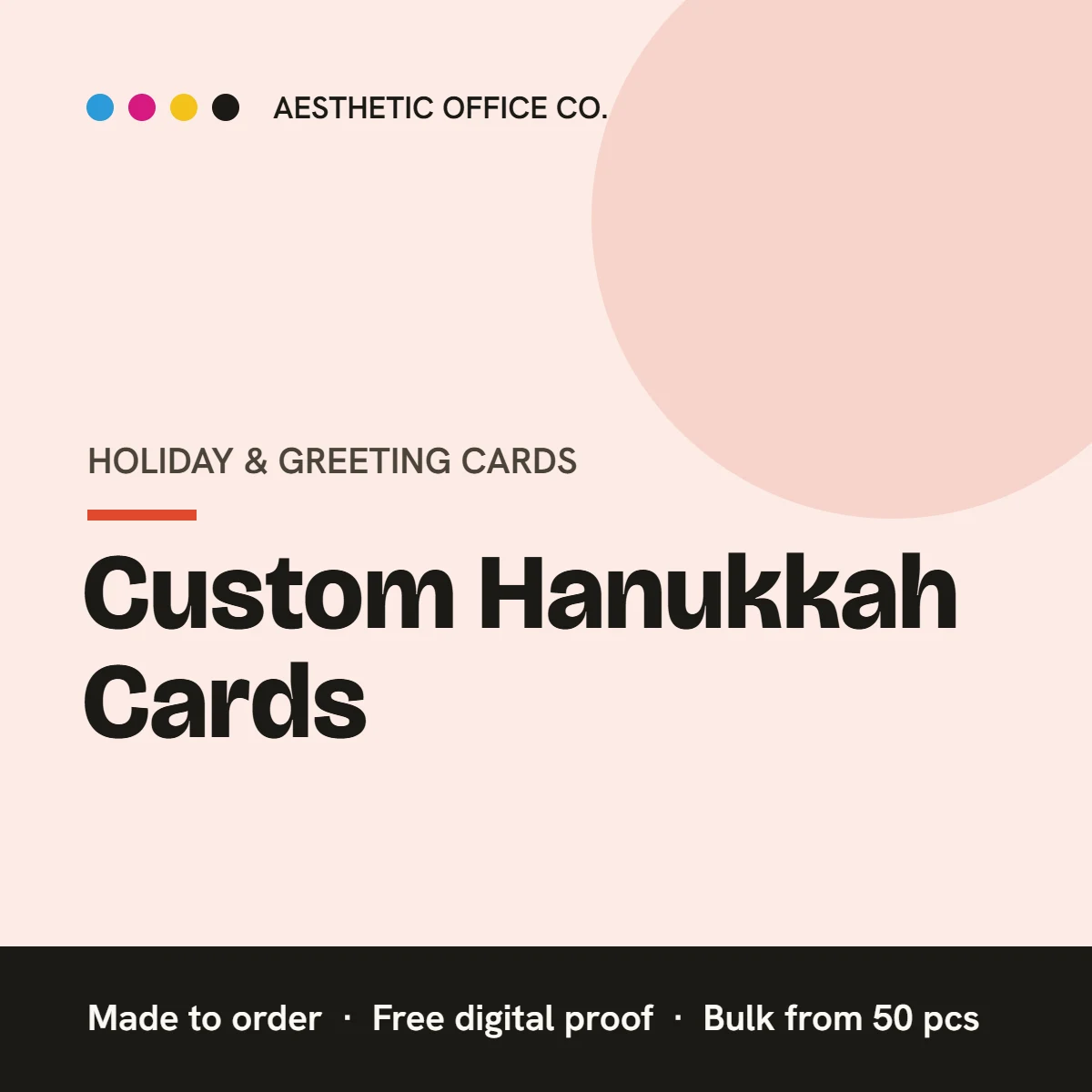 Custom Hanukkah Cards – custom printed by Aesthetic Office Co.