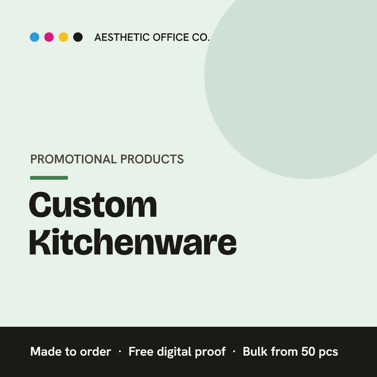 Custom Kitchenware – custom printed by Aesthetic Office Co.