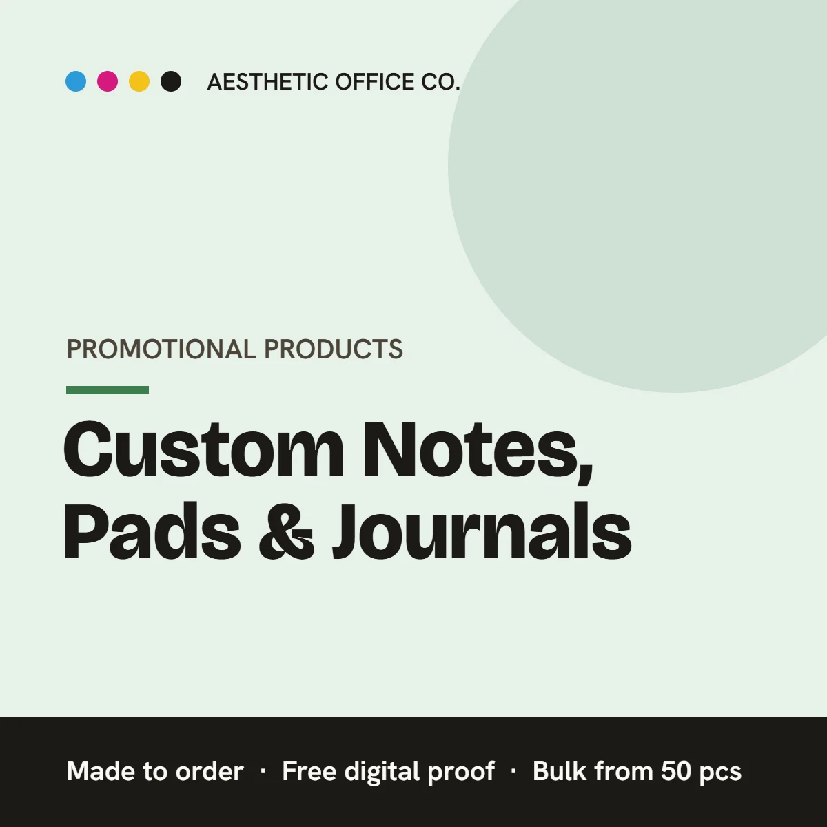 Custom Notes, Pads & Journals – custom printed by Aesthetic Office Co.