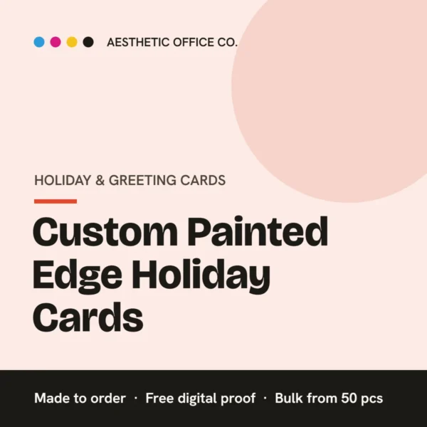 Custom Painted Edge Holiday Cards