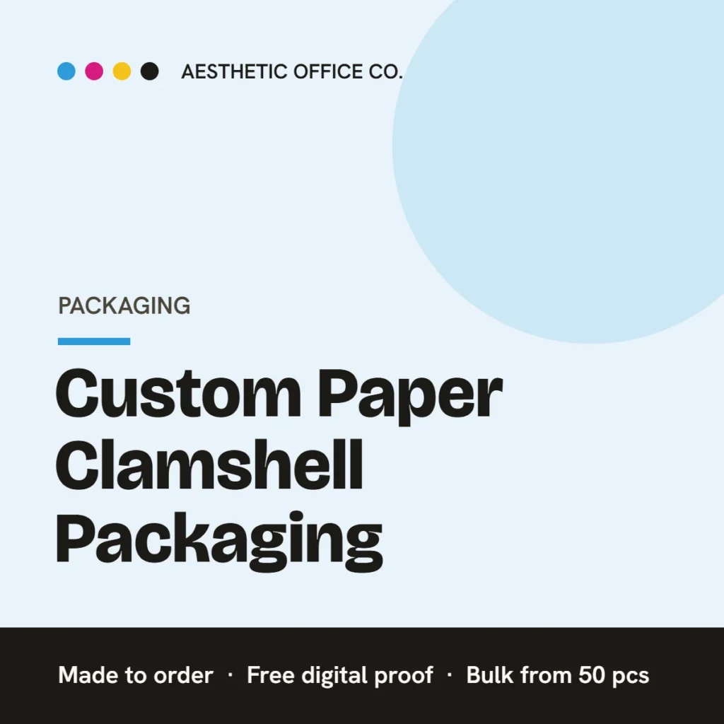 Custom Paper Clamshell Packaging