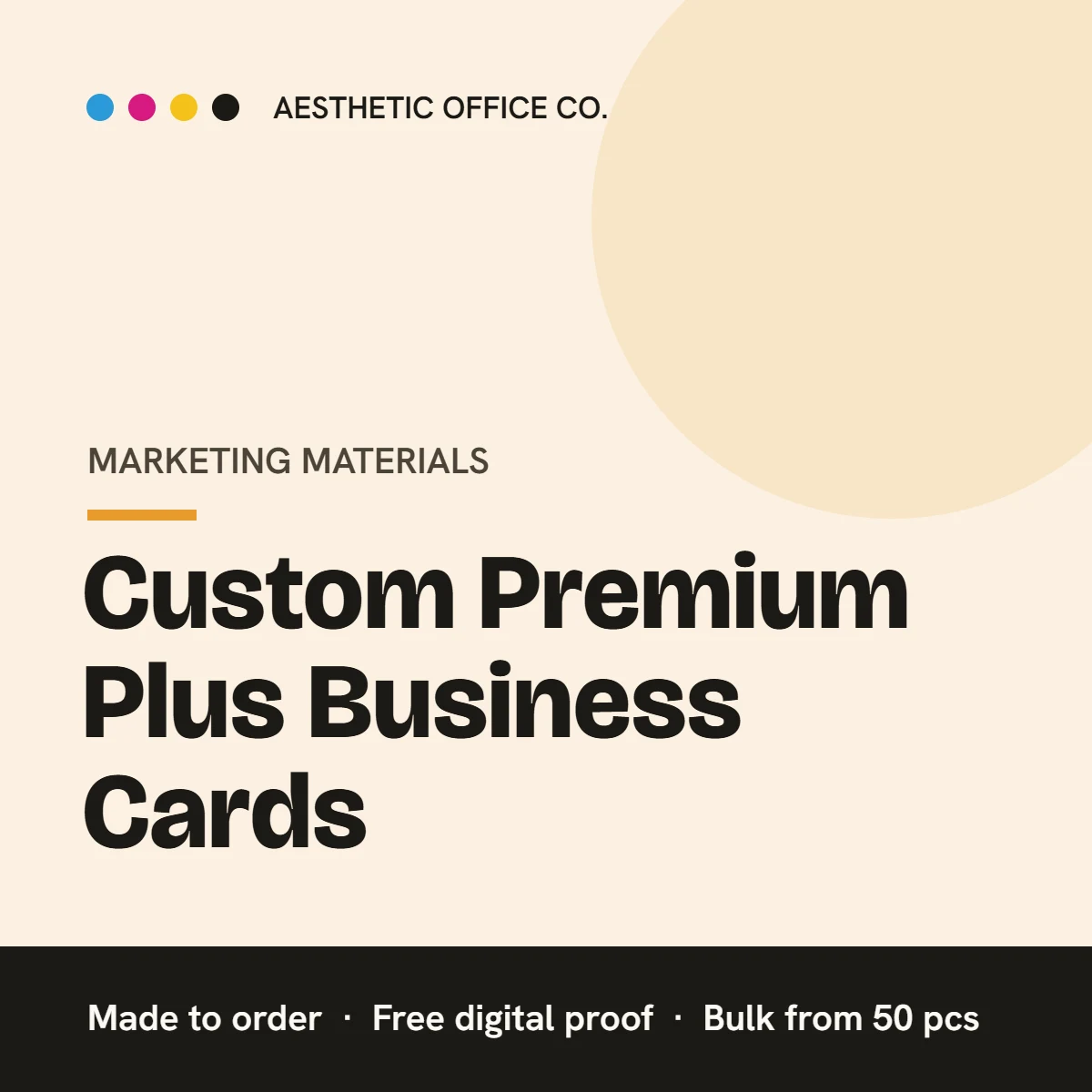 Custom Premium Plus Business Cards – custom printed by Aesthetic Office Co.