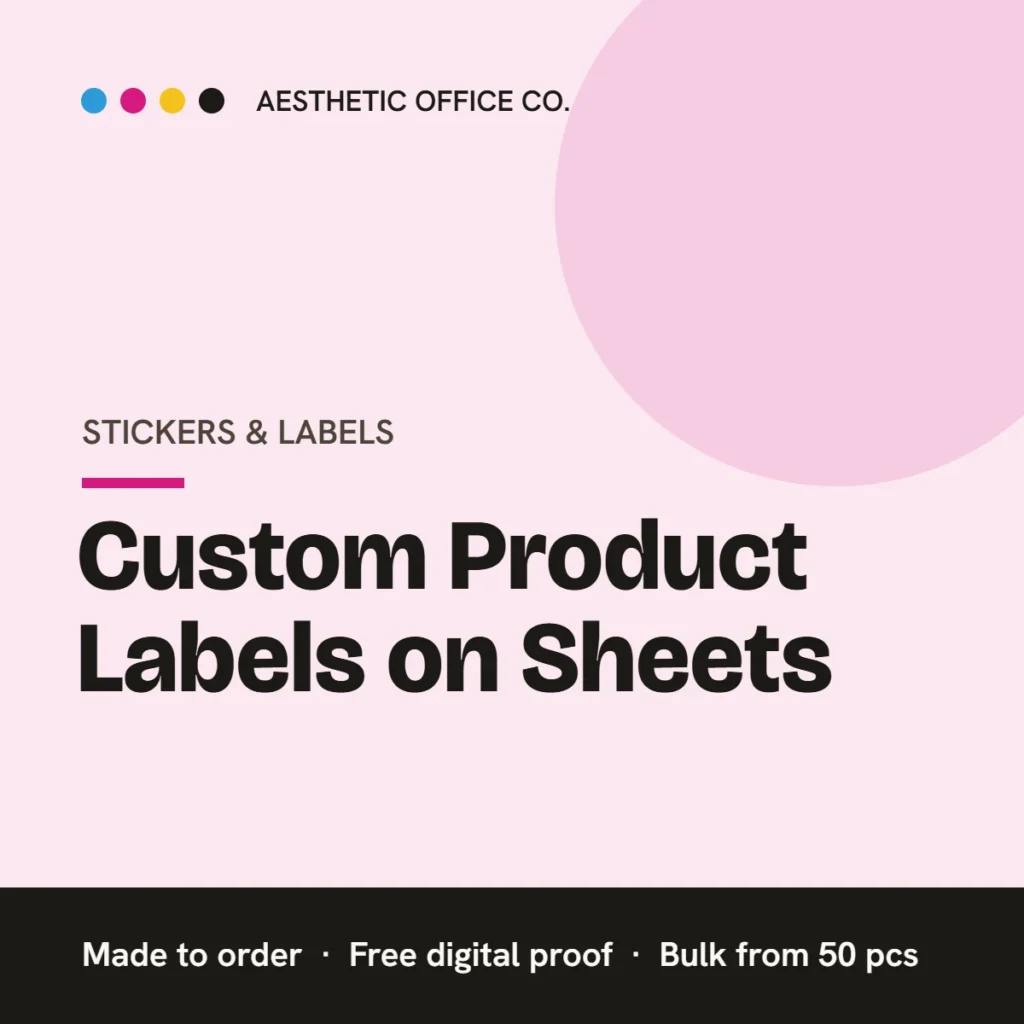 Product Labels on Sheets